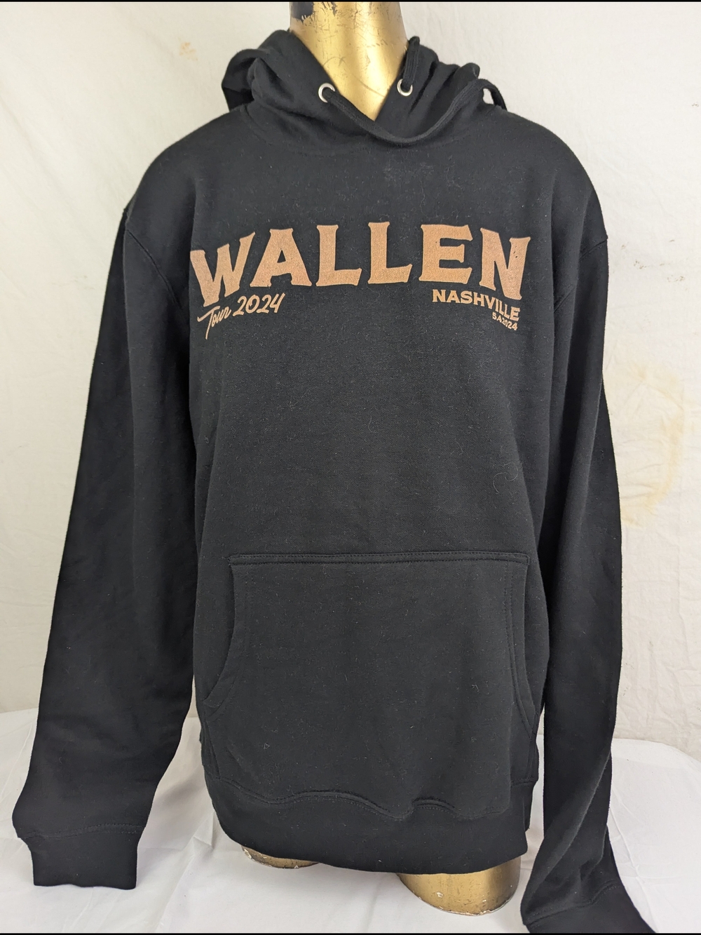 Morgan Wallen Nashville Tour 5.4. 2024 Black Pullover Hoodie Medium